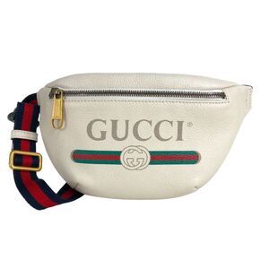 Gucci Leather Antique Gold Hardware Body Bag